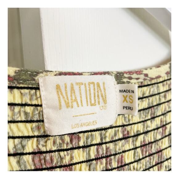 Nation LTD Fabienne Floral Smocked Jersey Knit Midi Dress - Picture 9 of 12